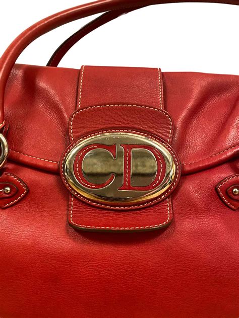 bolsa dior vermelha|pre owned dior handbags.